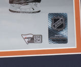 Leon Draisaitl Signed Framed Oilers Home Jersey 11x14 Spotlight Photo Fanatics