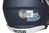 Cole Kmet Autographed Nore Dame Fighting Irish Navy Mini Helmet BAS 37461