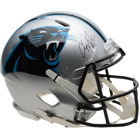 CHRISTIAN McCAFFREY Autographed Panthers Speed Authentic Helmet FANATICS
