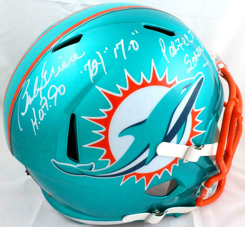 Bob Griese Autographed F/S Dolphins Flash Speed Helmet w/3Insc.-Beckett W Holo