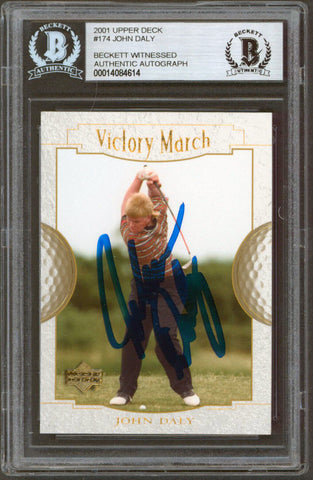 John Daly Authentic Signed 2001 Upper Deck #174 Card Autographed BAS Slabbed