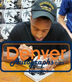 Courtland Sutton Autographed Denver Broncos Lunar Mini Helmet BAS 34096