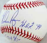 Nolan Ryan Autographed Rawlings OML Baseball W/ 3 Inscriptions- AIV Hologram