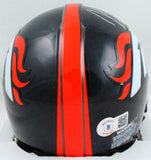 John Lynch Autographed Denver Broncos Mini Helmet w/HOF-Beckett W Holo *Silver