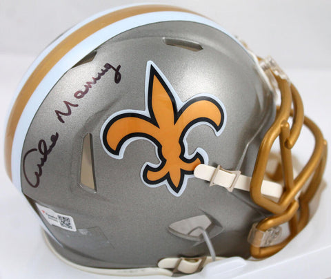 Archie Manning Autographed New Orleans Saints Flash Speed Mini Helmet-Fanatics