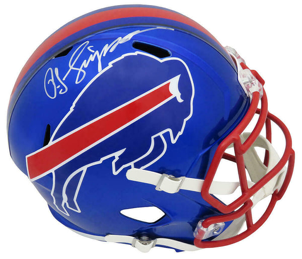 O.J. Simpson Signed Bills FLASH Riddell Full Size Replica Helmet (SCHWARTZ COA)