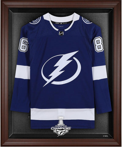 Tampa Bay Lightning 2020 Stanley Cup Champs Brown Framed Jersey Display Case