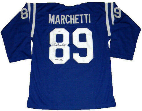 GINO MARCHETTI AUTOGRAPHED SIGNED BALTIMORE COLTS #89 THROWBACK JERSEY JSA