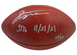 JONATHAN TAYLOR Autographed Duke Metallic Colts Football FANATICS LE 28/28