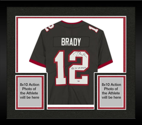 FRMD Tom Brady Buccaneers Super Bowl LV Champs Signed Nike Jersey w/CHAMPS Insc