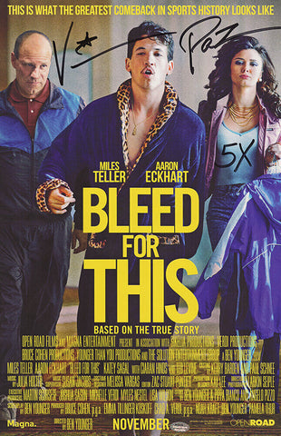 Vinny 'Paz' Pazienza Signed Bleed For This 11x17 Movie Poster w/5x (Black) - SS