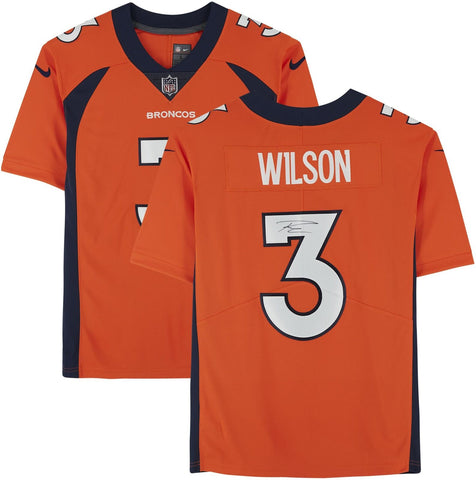 Russell Wilson Denver Broncos Signed Orange Limited Jersey