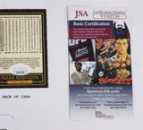 Frank Robinson Signed Cincinnati Reds Baseball Card in 14x18 Matted Display (JSA