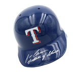 Jose Canseco Signed Texas Rangers Rawlings Current MLB Helmet w- "Godfather of "