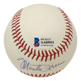 Willie Mays Monte Irvin Dual Signed Giants Baseball BAS LOA AA05931