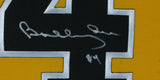 Bobby Orr Signed Framed 36x42 Custom Yellow Flying Goal Hockey Jersey GNR