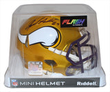 Jared Allen Autographed Minnesota Vikings Flash Mini Helmet Beckett 36271