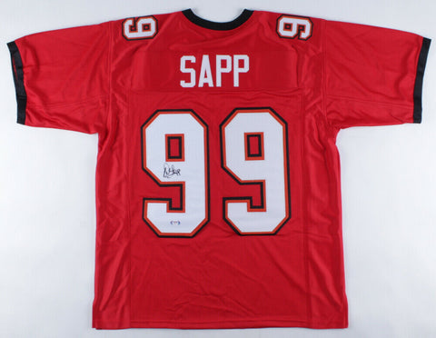 Warren Sapp Signed Tampa Bay Buccaneers Jersey (PSA COA) 7xPro Bowl Def.Tackle