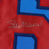 Framed Autographed/Signed Stan Musial 33x42 St. Louis Blue Jersey JSA COA