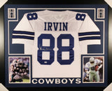 Michael Irvin Signed Cowboys 35x43 Custom Framed Jersey (PSA COA)