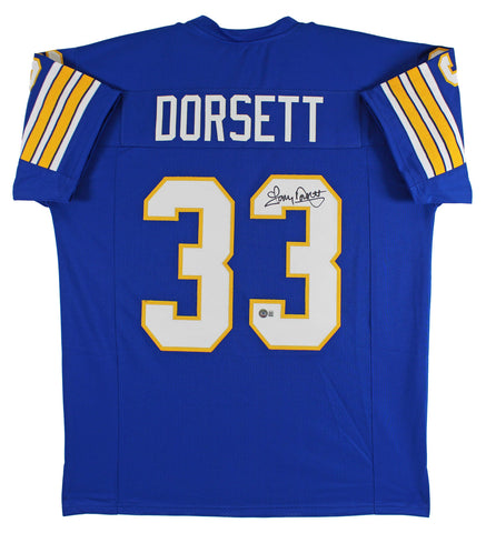 Pittsburgh Tony Dorsett Authentic Signed Blue Pro Style Jersey BAS Witnessed