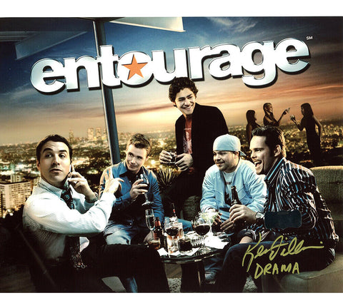 Kevin Dillon Signed Entourage Unframed 8x10 Photo - Cast at Table-Drama