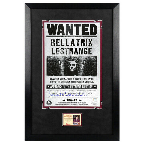 Helena Bonham Carter Autographed Harry Potter Belatrix Wanted 11x17 Framed Poste