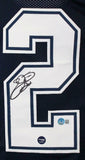 Emmitt Smith Autographed Blue Pro Style Jersey w/White # *R2-Beckett W Hologram