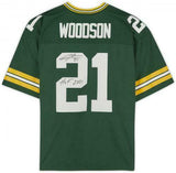 Charles Woodson Green Bay Packers Signed Green M&N Replica Jersey & HOF 21 Insc