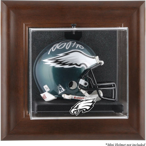 Philadelphia Eagles Brown Frame Mini Helmet Display Case - Fanatics
