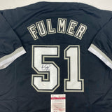 Autographed/Signed Carson Fulmer Chicago Black Baseball Jersey JSA COA