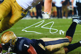 Cole Kmet Signed Notre Dame Catch Vs Navy 16x20 HM Photo- Beckett W *White