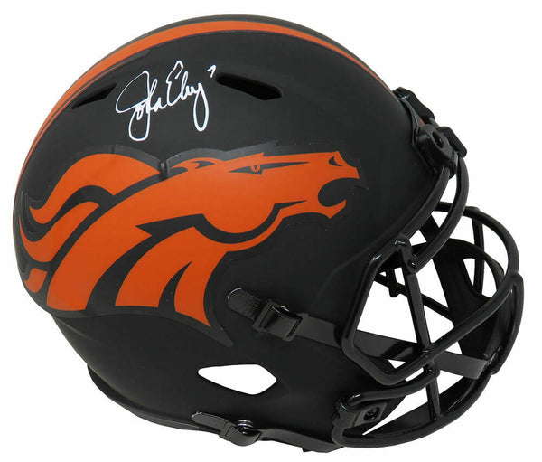 John Elway Signed Broncos Eclipse Riddell Full Size Speed Replica Helmet -SS COA