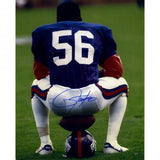 Framed Lawrence Taylor New York Giants Signed Sitting On Helmet 16x20 Photo