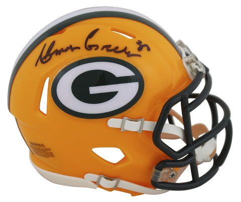Packers Ahman Green Authentic Signed Speed Mini Helmet BAS Witnessed