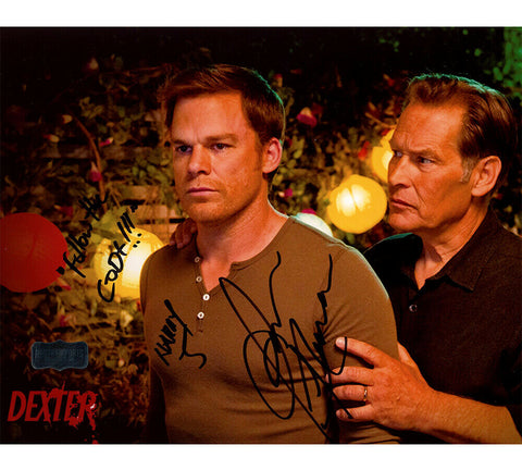 James Remar Dexter Signed 8x10 Photo - Duo With "Follow The Code!!!" & "Harry"
