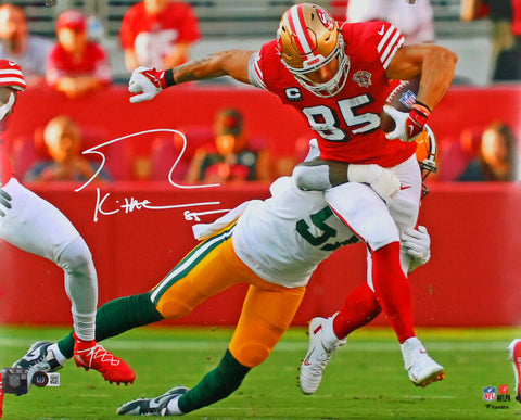 George Kittle Autographed San Francisco 49ers 16x20 Running v.GB Photo-BAW Holo