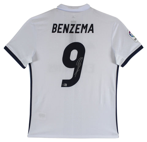 Real Madrid Karim Benzema Authentic Signed White Adidas Jersey Autographed BAS
