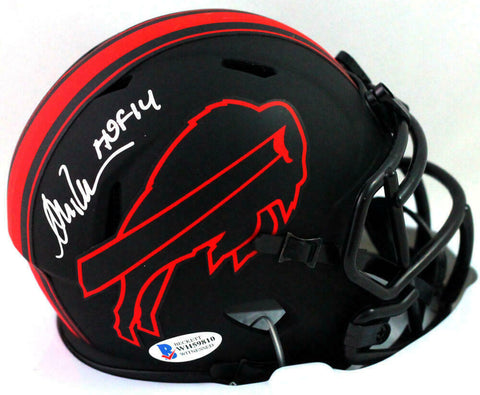 Andre Reed Autographed Bills Eclipse Speed Mini Helmet W/ Insc- Beckett W*Silver