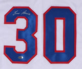 Tim Raines Signed Montreal Expos Jersey (Leaf COA) 7x All-Star (1981-1987) O.F.