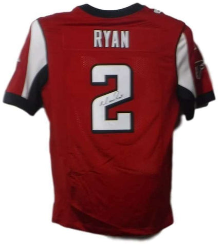 Matt Ryan Autographed Atlanta Falcons Nike Elite 40 Red Jersey JSA 14941