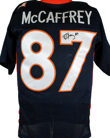 Ed McCaffrey Autographed Blue Pro Style Jersey-JSA W *Black