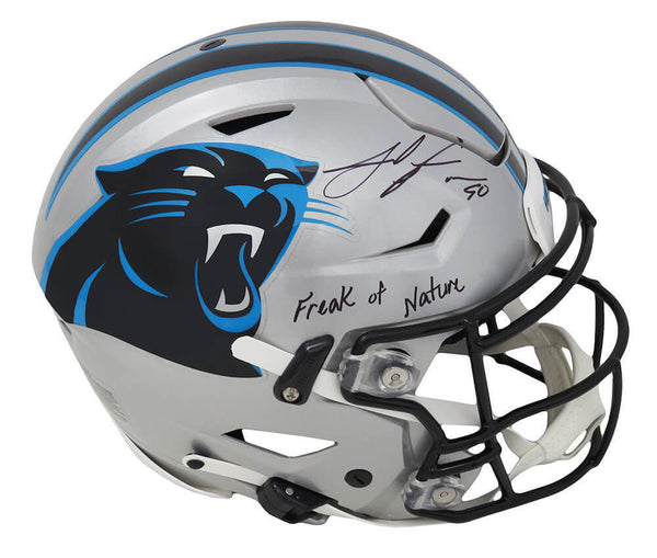 Julius Peppers Signed Panthers SpeedFlex Riddell Speed Auth Helmet w/Freak - SS