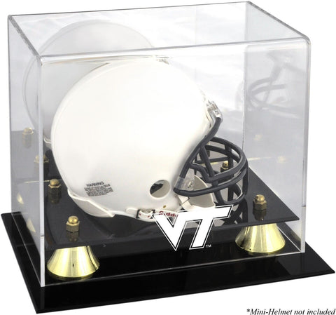 Virginia Tech Hokies Golden Classic Logo Mini Helmet Display Case