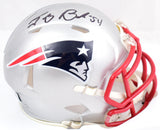 Tedy Bruschi Autographed New England Patriots Speed Mini Helmet-Beckett W Holog