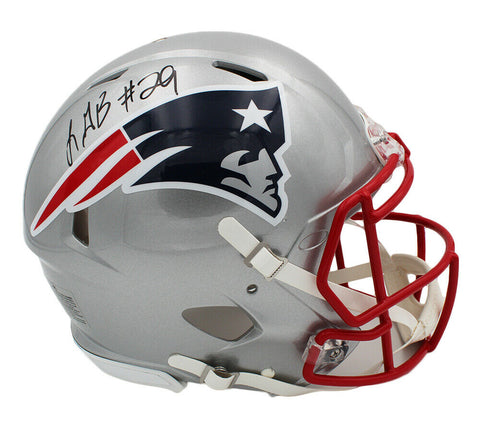 LeGarrette Blount Signed New England Patriots Speed Authentic NFL Helmet
