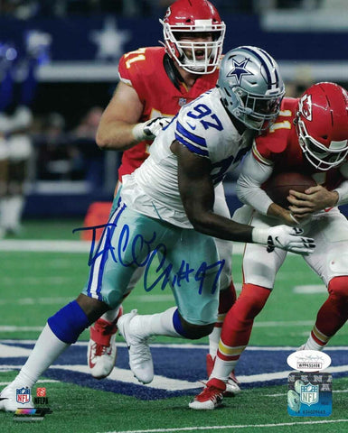 Taco Charlton Autographed/Signed Dallas Cowboys 8x10 Photo JSA PF 23997