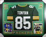 ROBERT TONYAN (Packers green SKYLINE) Signed Autographed Framed Jersey Beckett