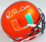 Michael Irvin Signed Miami Hurricanes Orange Schutt Mini Helmet-Beckett W Holo
