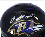 RASHOD BATEMAN Autographed Baltimore Ravens Mini Helmet FANATICS